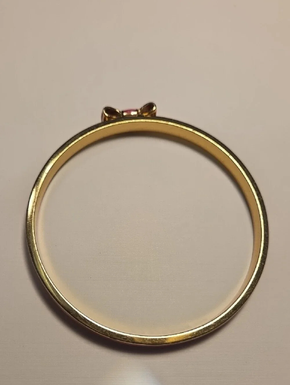 Kate Spade Set Pink Enamel Bow Necklace & Bangle Set
